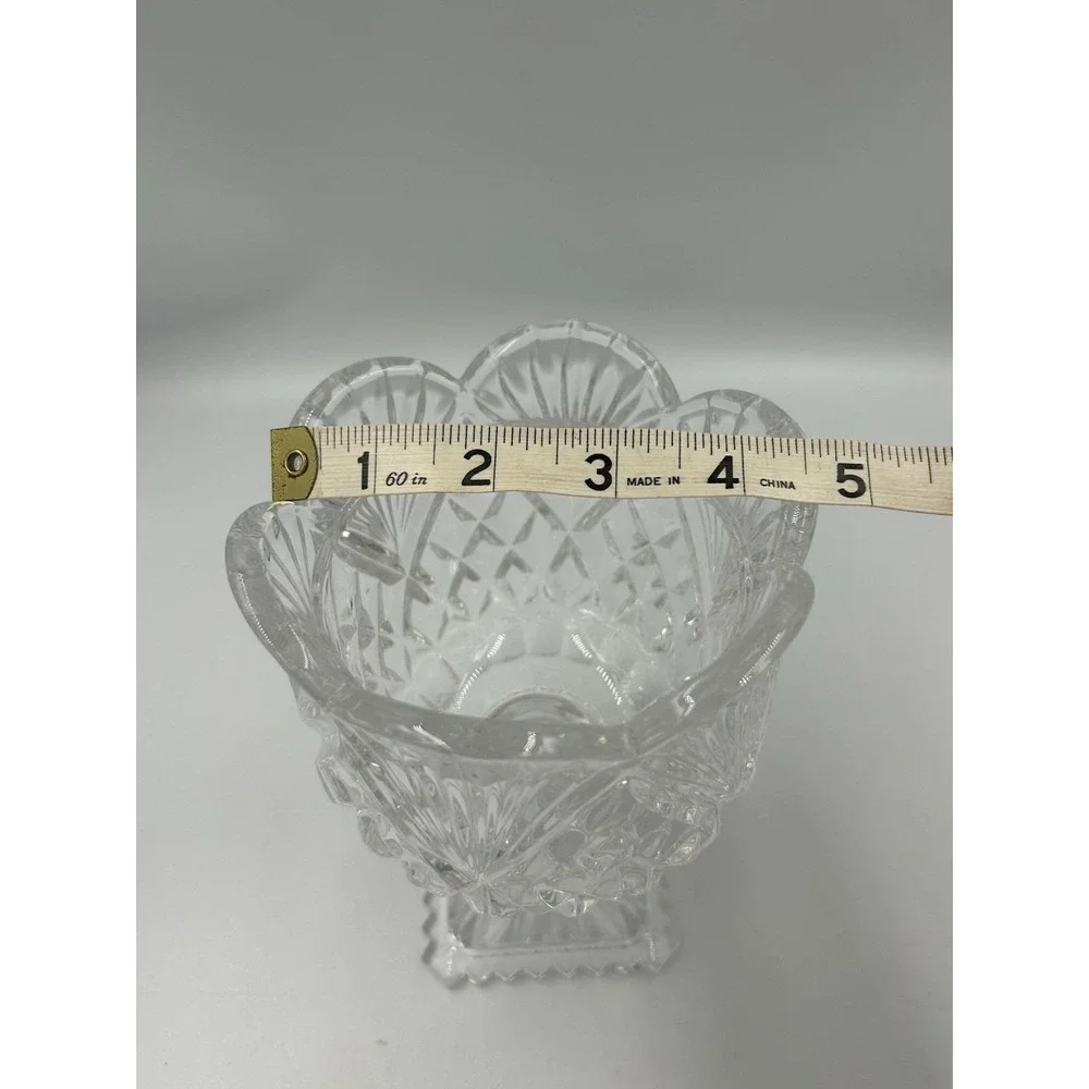 Shannon Designs of Ireland 24% Lead Crystal Tulip Vase Candy Dish Candle Holder